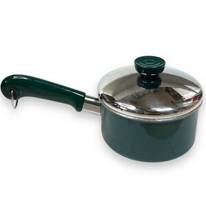 Paul‎ Revere Ware Signature Collection Cookware 1 Qt Sauce Pan Pot Green W/Lid